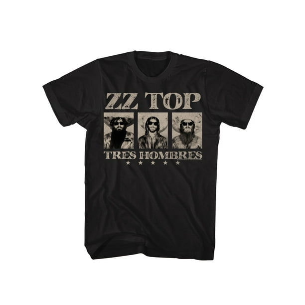 TRES HOMBRES ZZ Top Classic Rock Band Licensed Concert Tour Adult BLACK T-Shirt TRES HOMBRES ZZ Top Classic Rock Band Licensed Concert Tour Adult BLACK T-Shirt